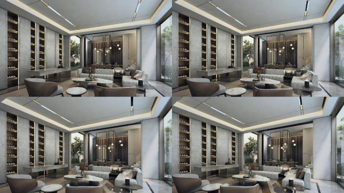 客厅酒柜会客厅