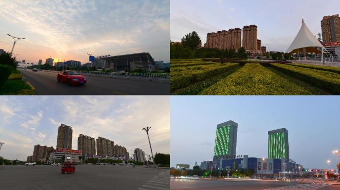 枣庄新城光明路沿线延时摄影