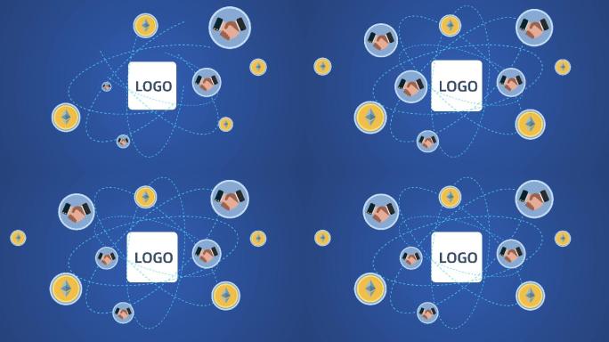 MG动画科技感元素LOGO合作伙伴