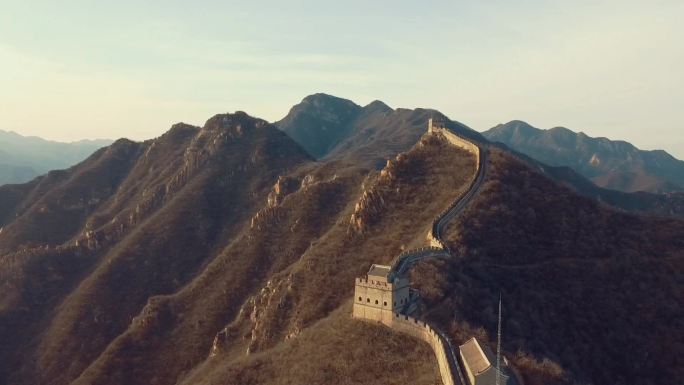 航拍素材包.居庸关长城.险峻的西峰