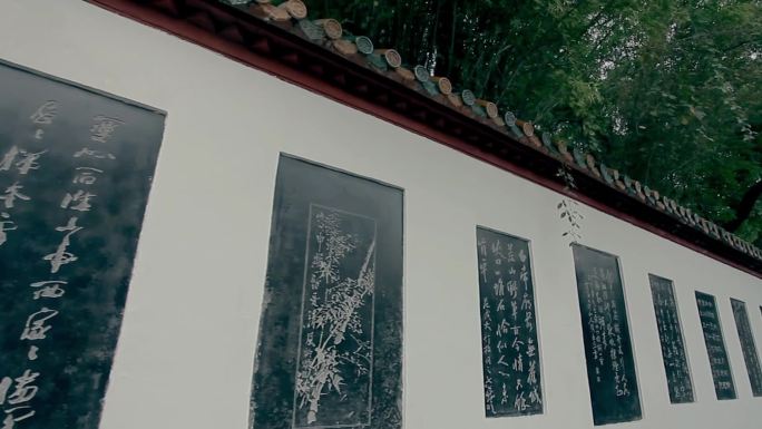 白帝城园林风景夔门船空镜