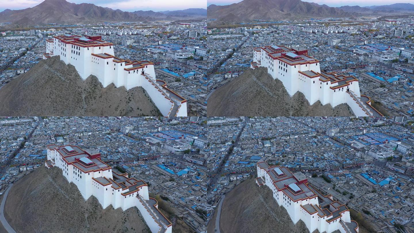 4K航拍西藏日喀则桑珠孜宗堡