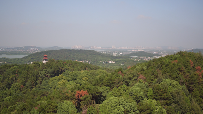 武汉东湖磨山高清航拍