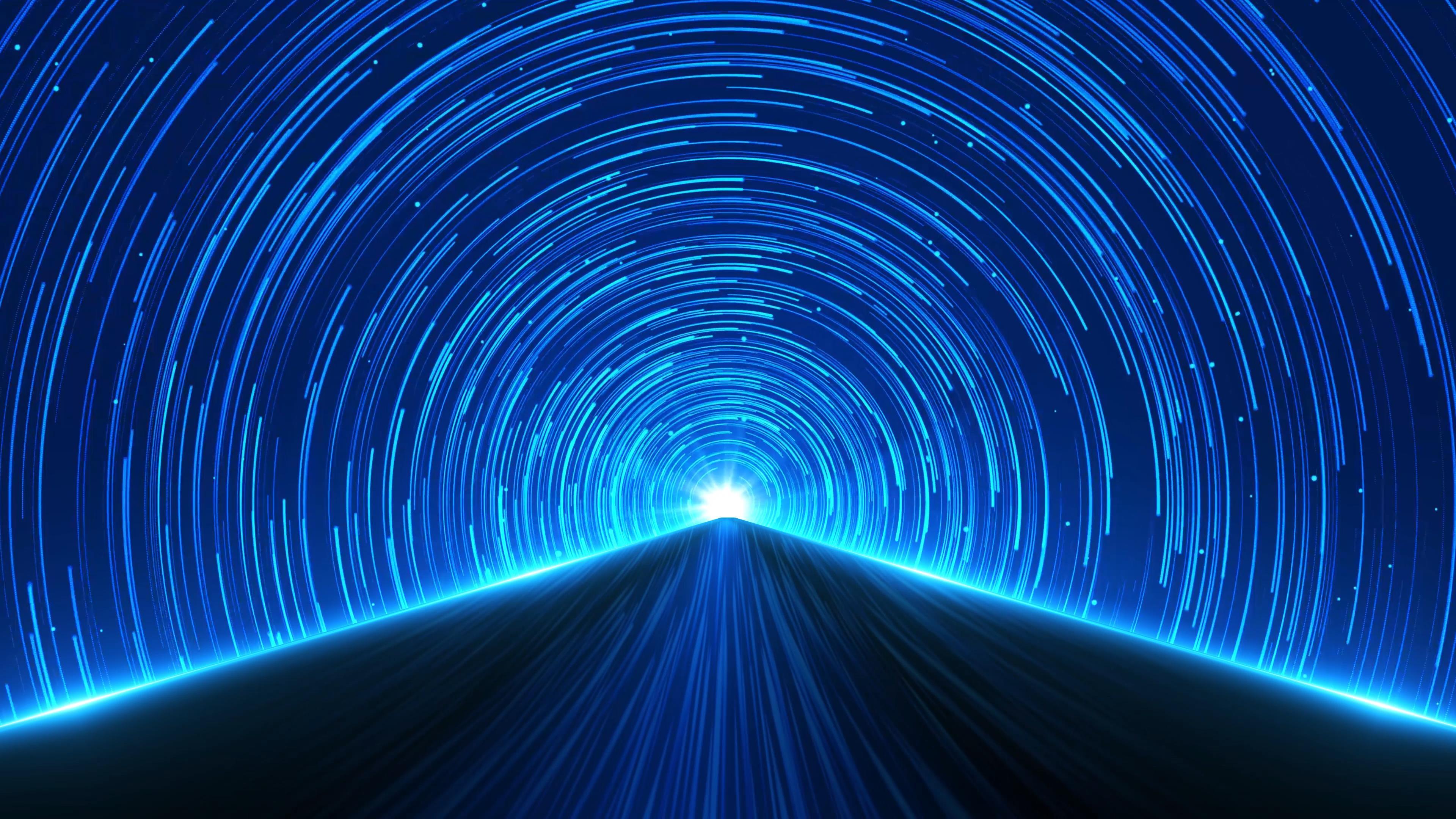 4k星轨蓝色科技粒子发布会启动会背景