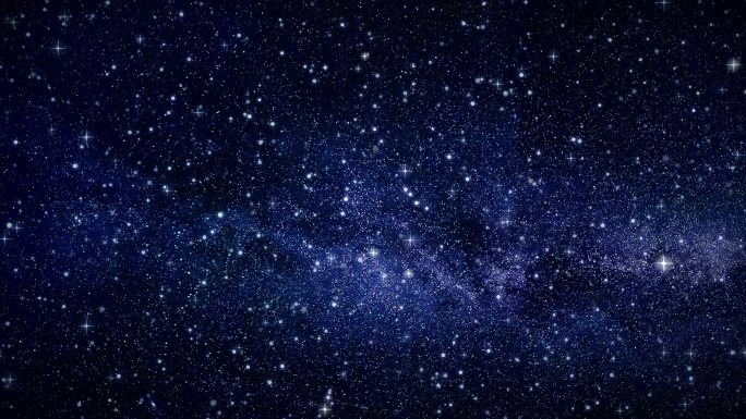 4K唯美粒子蓝色星空闪烁满天星