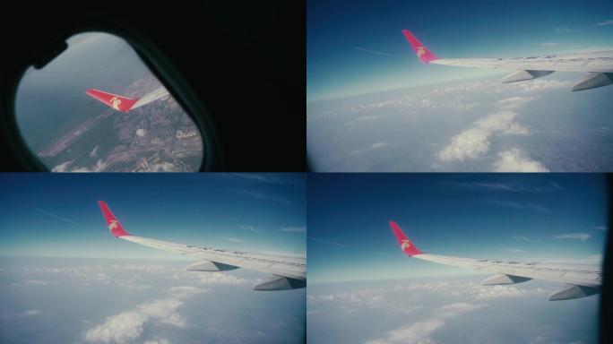 飞机窗外高空云层