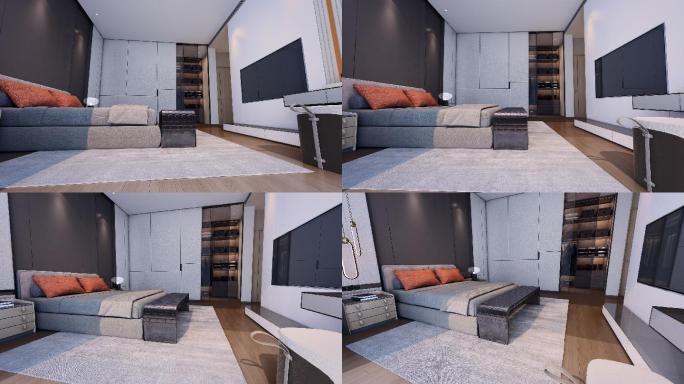 卧室主卧现代风格