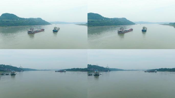 长江沙船货运航道视频