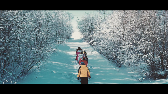 阿尔山雪景祭山神 航拍