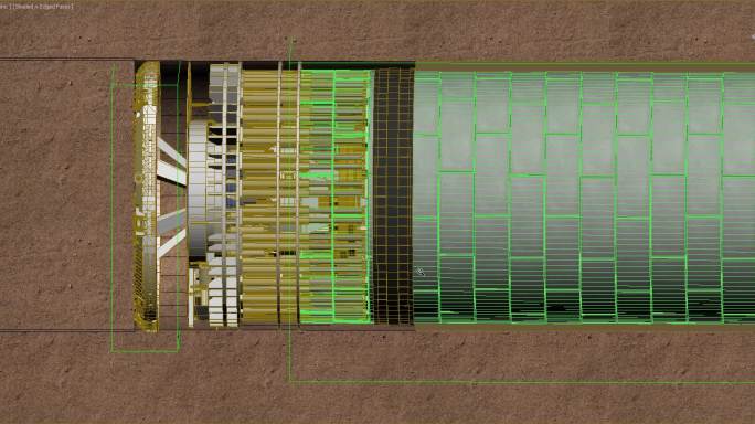 盾构机掘进施工三维动画