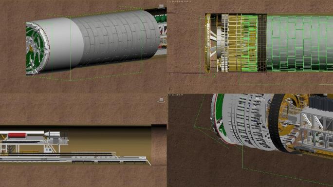 盾构机掘进施工三维动画