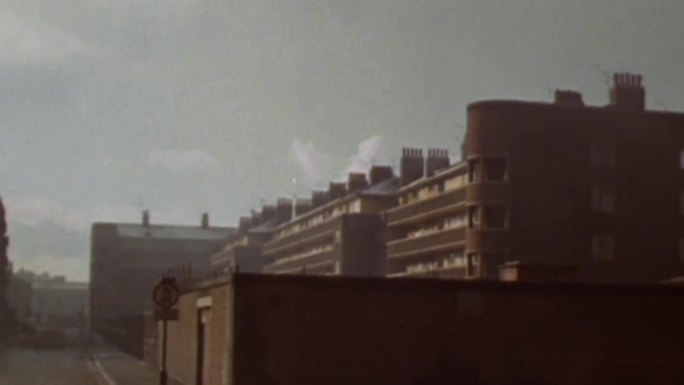 60年代英国伦敦城市街道马路