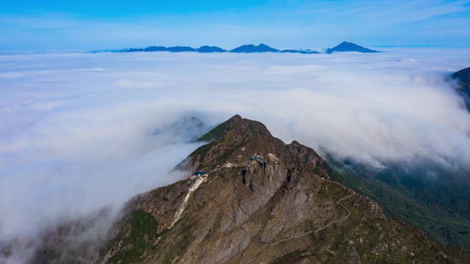 广东清远金子山云海大范围移动延时摄影