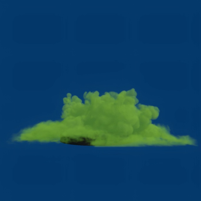 原创4k蓝屏抠像绿色炼丹魔法烟雾