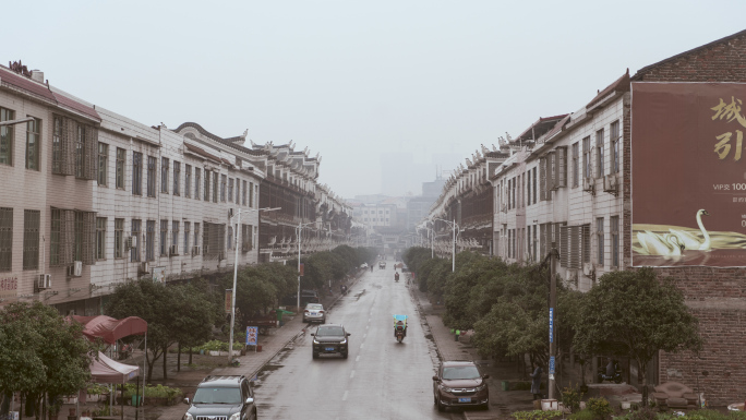 县城乡镇道路车流