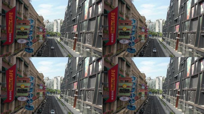 4K原素材-航拍上海普陀区城市风光