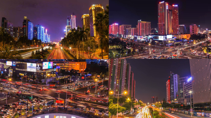 东莞日转夜，车轨，夜景延时摄影4K
