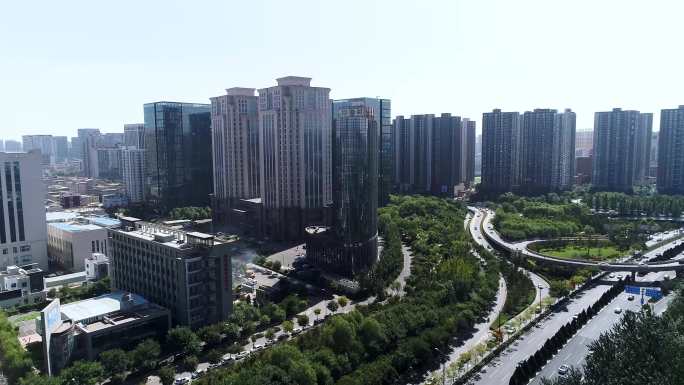 山西省太原市南中环航拍街景
