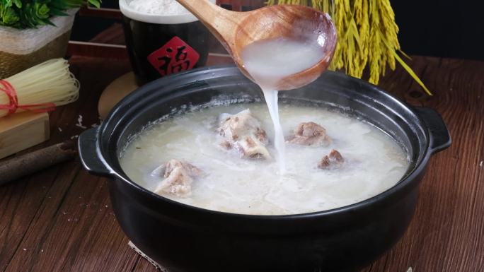 4K骨头汤煲汤螺蛳粉汤养生汤素材