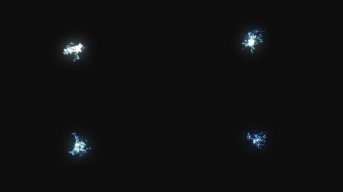 元旦节日特效电弧雷电电光.Alpha通道