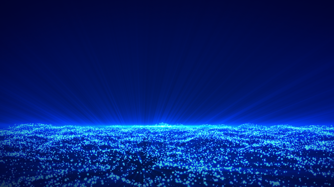 蓝色粒子背景【4K循环】