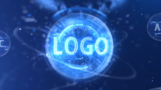 震撼光线粒子科技logo片头【4K宽屏】