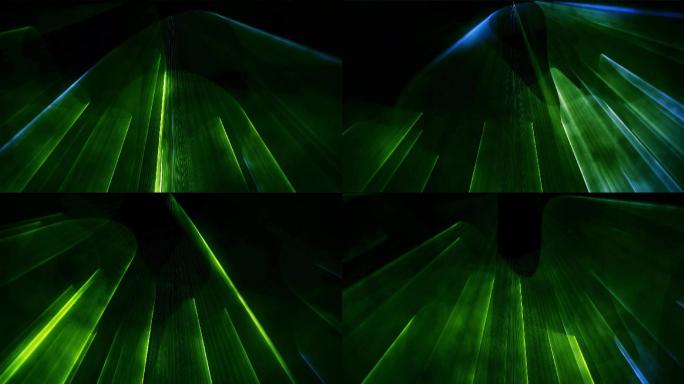 粒子光束舞蹈背景舞台背景射线-绿色