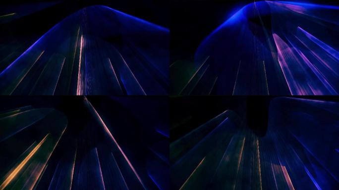 粒子光束舞蹈背景射线-蓝色