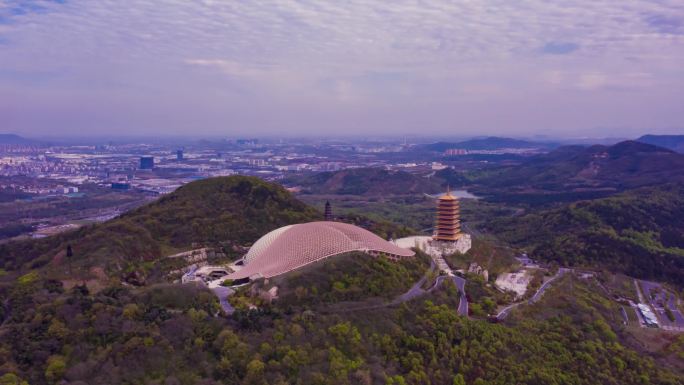 牛首山全景延时航拍