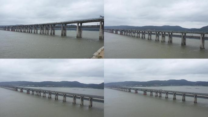 航拍4K平潭海峡公铁两用跨海大桥