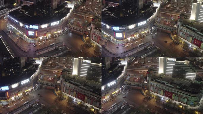 4K-Log-航拍上海火车站商圈