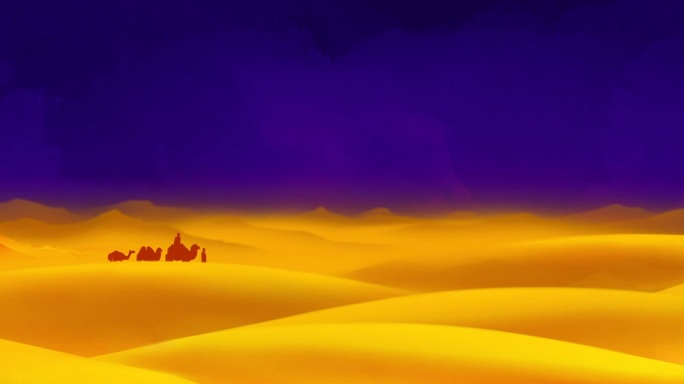 沙漠骆驼金色沙漠仙人掌