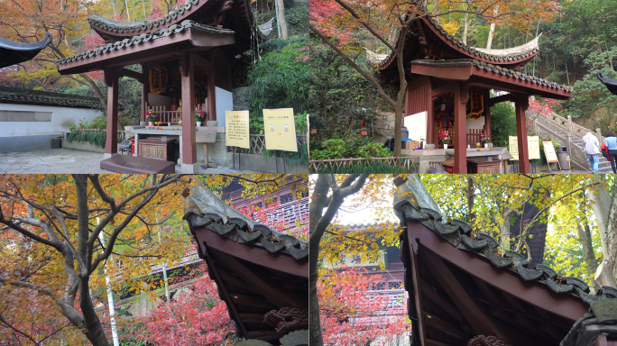 杭州韬光寺何仙姑祭拜亭庙