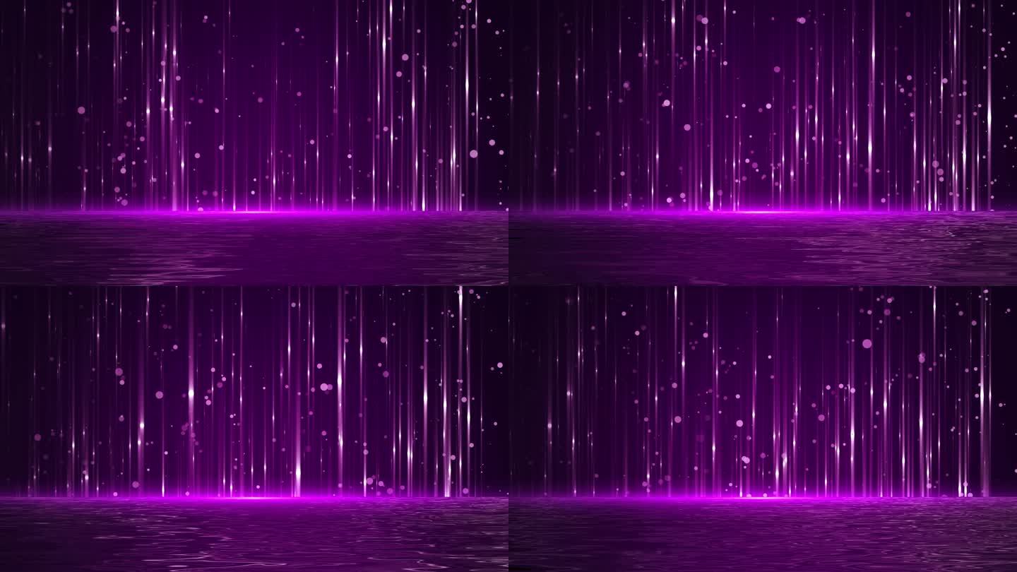 9027唯美紫色粒子光流湖