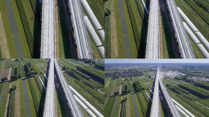 航拍京雄铁路建设