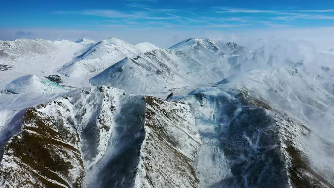 4K雪山雪域风光航拍