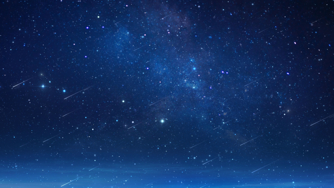 【原创】蓝色银河流星星空循环