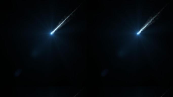 高清粒子陨石流星带透明通道