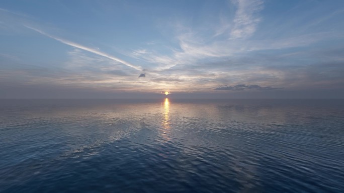 清晨唯美的广阔海洋