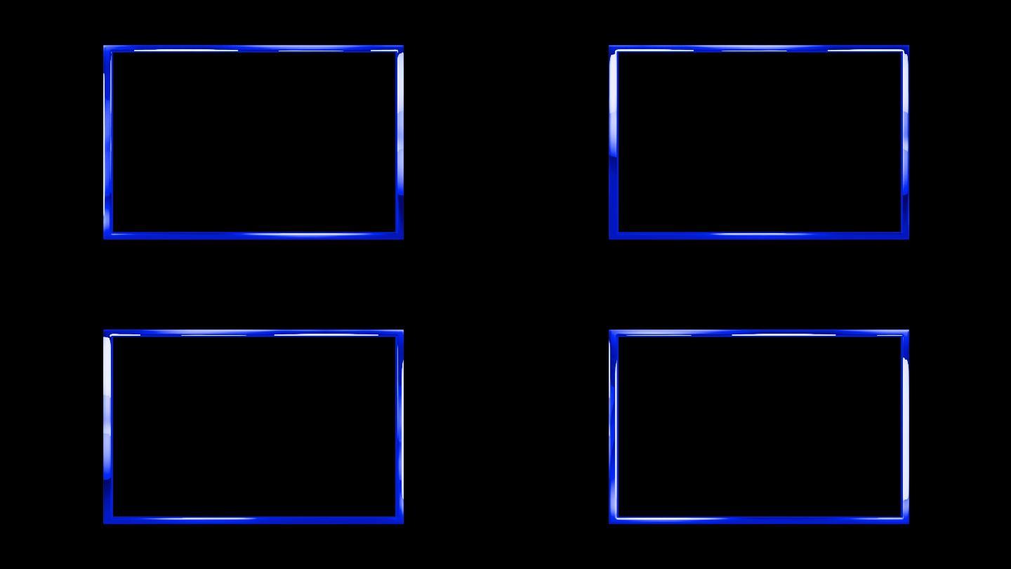 无缝循环带通道边框蓝色边框边框矩形