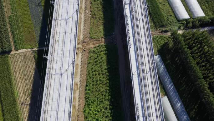 航拍京雄铁路建设