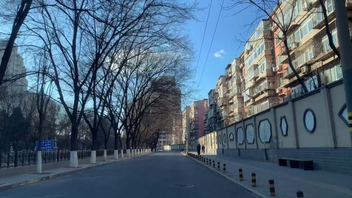 疫情北京街道4k-空荡城市开车