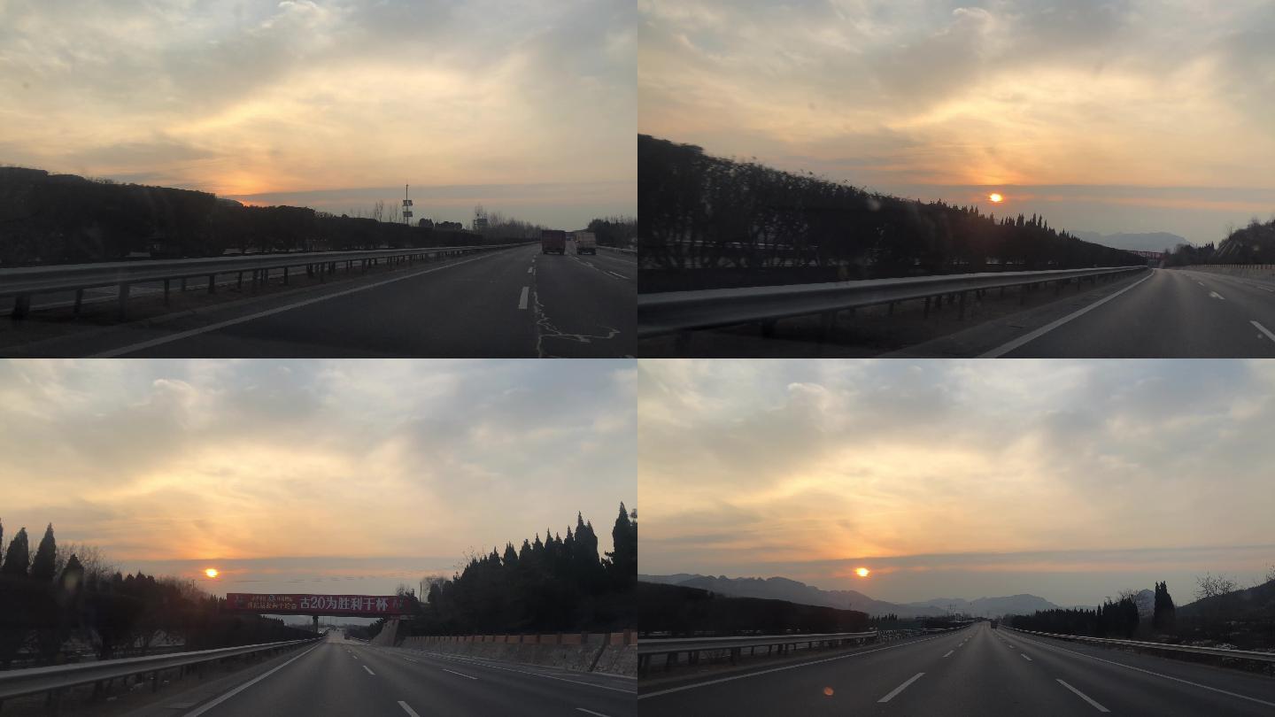 日出朝阳自然景观4k高清高速