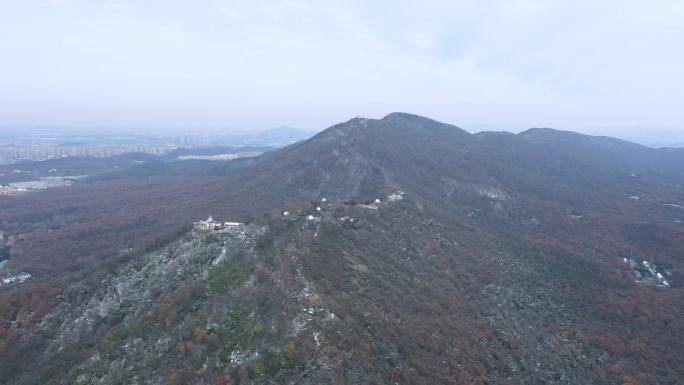 4K航拍南京紫金山雪景