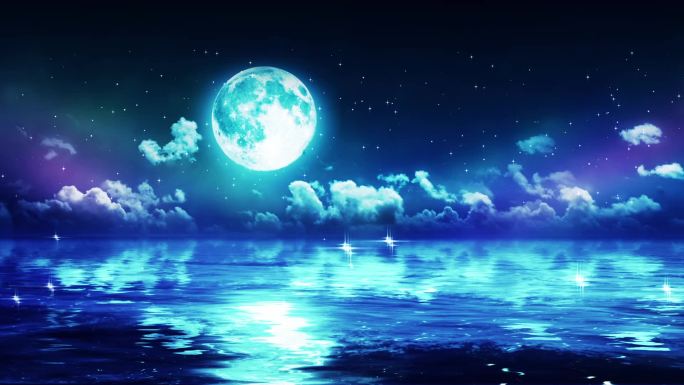 唯美的月亮夜晚