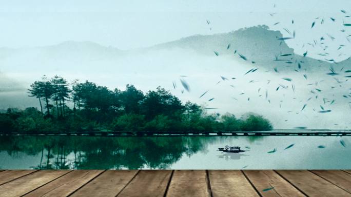 烟雨江南水乡宽屏4k高清视频背景