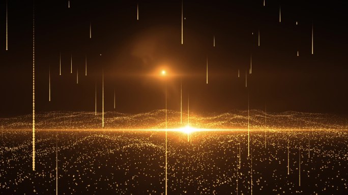 大气金色粒子背景视频