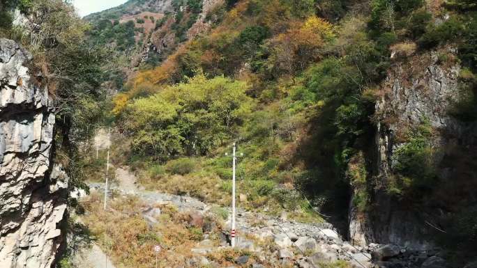 航拍四川大凉山农村空境