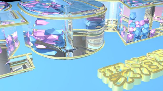 透明盒子粒子2021元旦新年公司logo