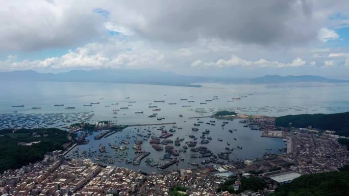 海陵岛大角湾俯视航拍高清4K